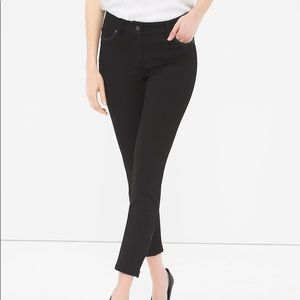 WHBM City Knit Ponte FauxLeather Trim Skimmer Pant
